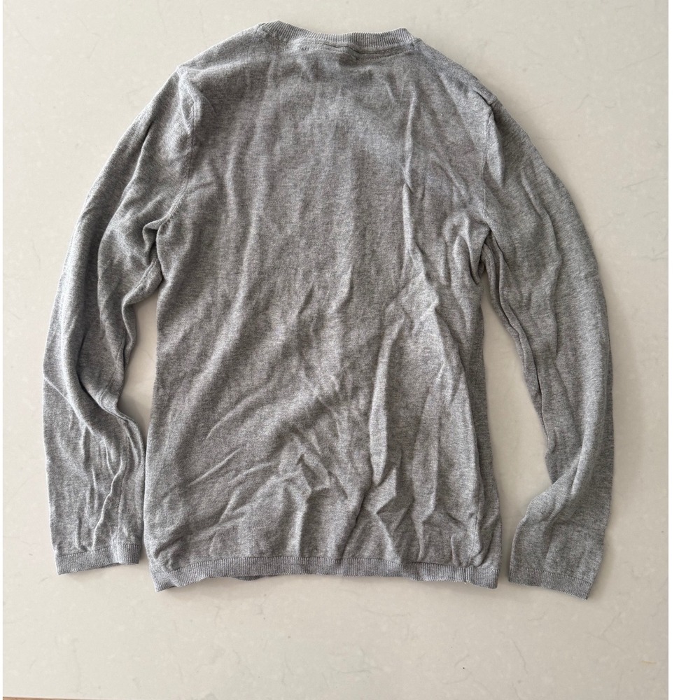 Tommy Hilfiger Womens Gray Polar Bear Fair Isle Cotton Crewneck Sweater Medium - Picture 2 of 7